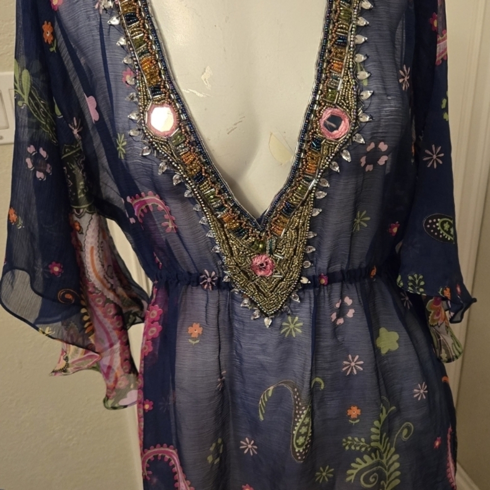 Solitaire Embellished Bojo Navy Dress NWT
